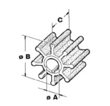 Allpa 500201 - Impeller - Jabsco