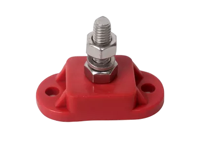 Allpa Isolated Single Terminal, Tin Plate On ABS Base, 8mm, Black