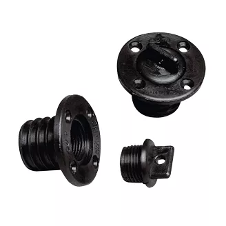 Allpa Nylon Drain Socket, Ø25mm, Black