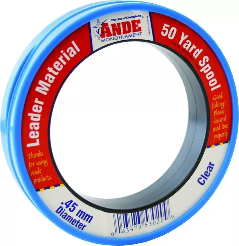 Ande Clear Fluorocarbon Leader 100lb 50yds