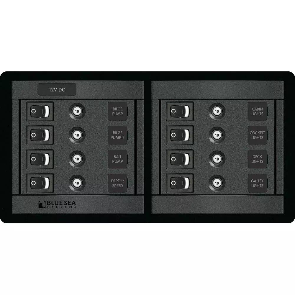 Blue Sea 1456 8 Position Switch CLB Horizontal [1456]