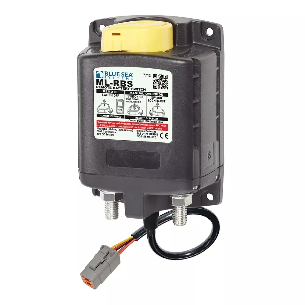 Blue Sea 7713100 ML-RBS Remote Battery Switch w/Manual Control Auto ReleaseDeutsch Connector - 12V