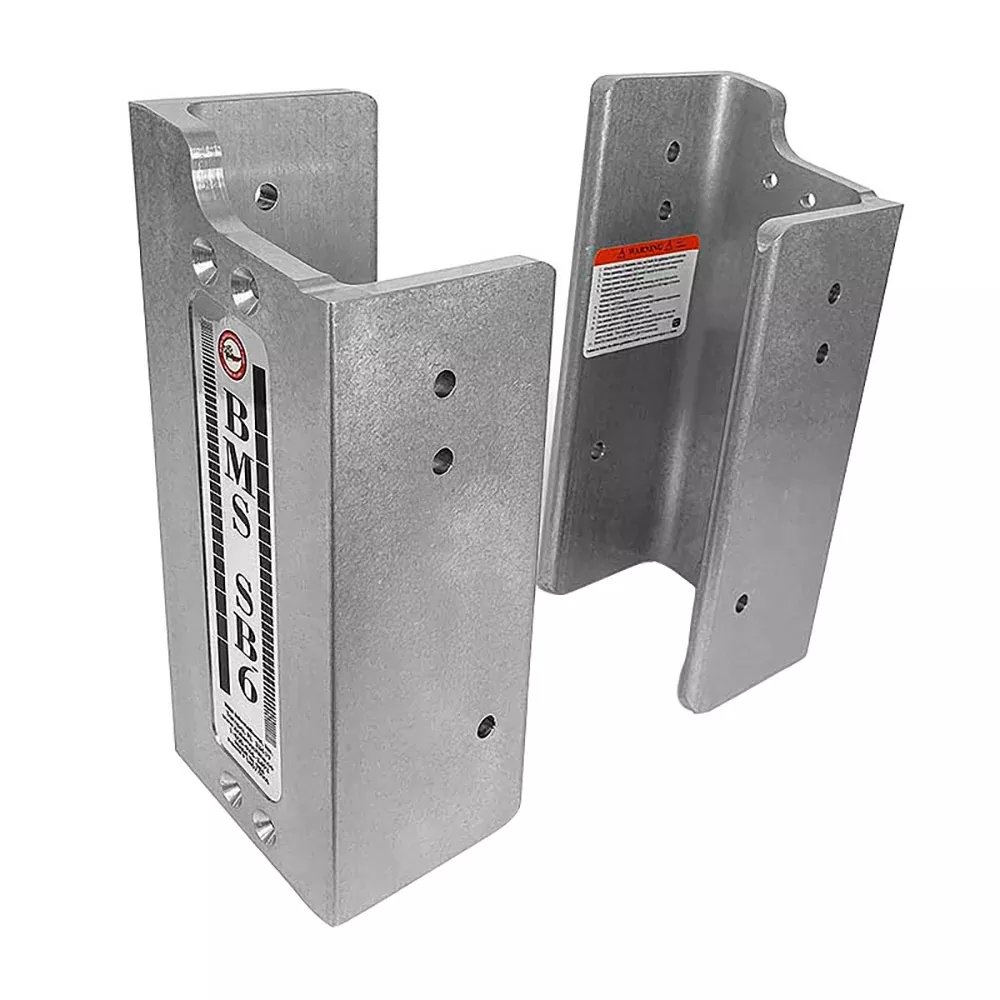 Bob's Machine 6" Fixed Setback Brackets w/1.5" Built-In Lift - Silver