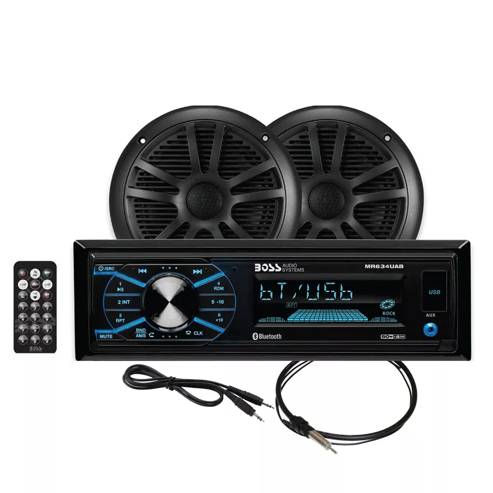 Boss Audio MCBK634B.6 Marine Stereo6.5" Speaker Kit - Black