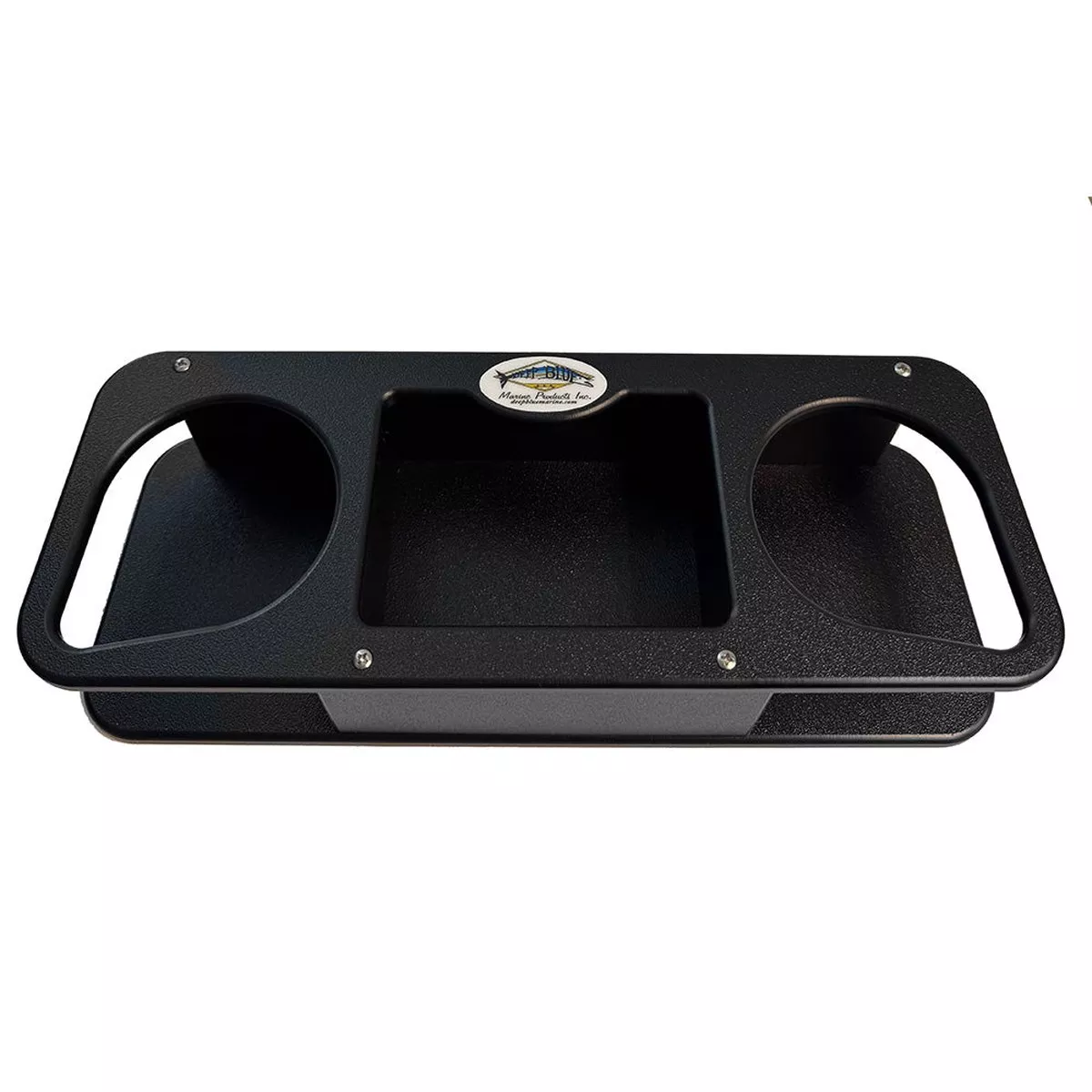 Deep Blue Marine Double Cup Holder w/Suction Cups - Black