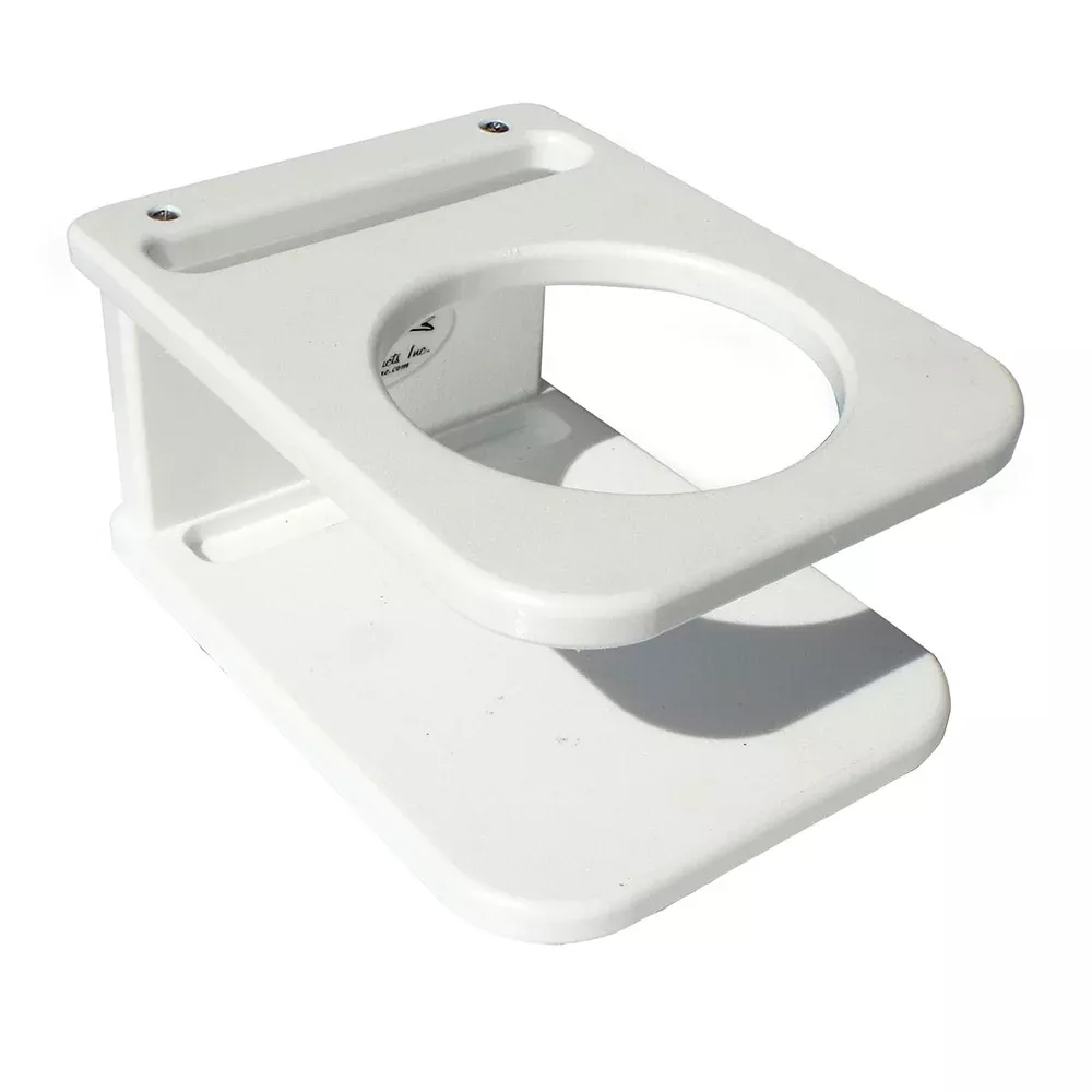Deep Blue Marine Side Mount Single Drink Holder - Suction Cup Mount - White [SSDH]