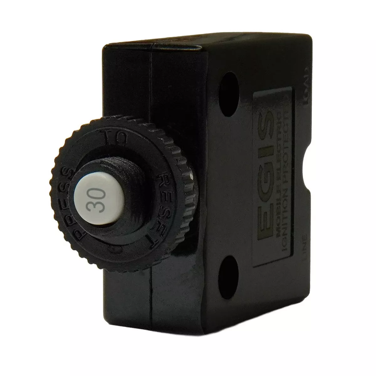 Egis 30A Push Button Panel Mount Circuit Breaker - Spade Terminal [4711-30]