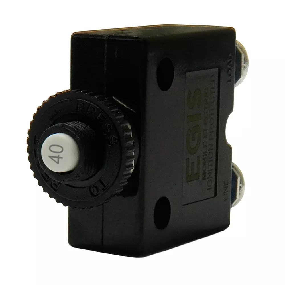Egis 40A Push Button Panel Mount Circuit Breaker - Screw Terminals [4710-40]