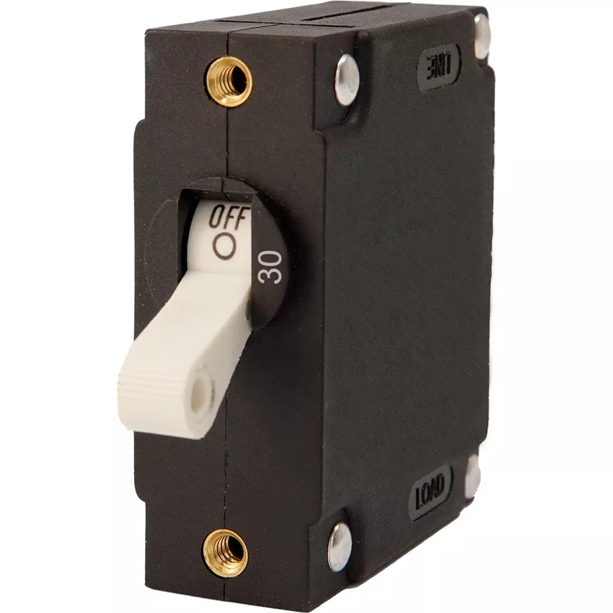 Egis A Series White Toggle Panel Mount Circuit Breaker - Single Pole 30A [3201-30]