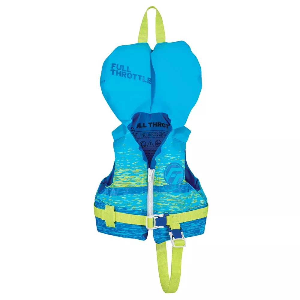 Full Throttle Infant Nylon Life Jacket - Aqua/Neon Green [112400-500-000-26]