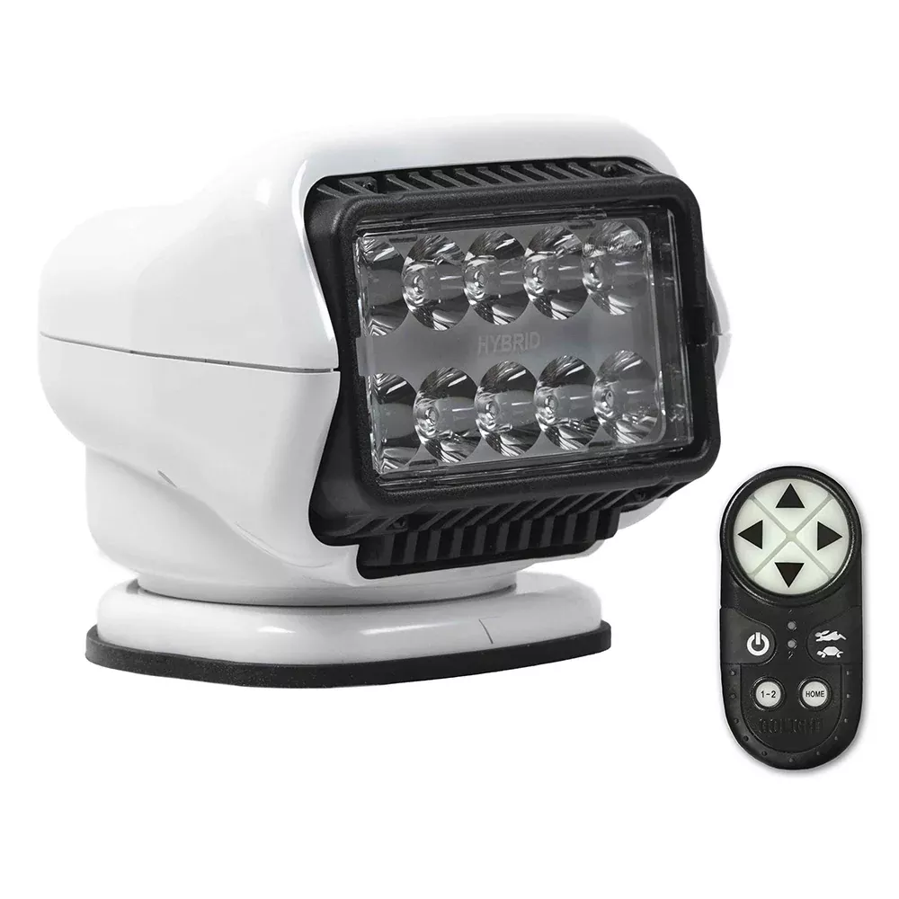 Golight Stryker ST Series LED Hybrid Light - Permanent Mount - Handheld Wireless Remote - 12V - White