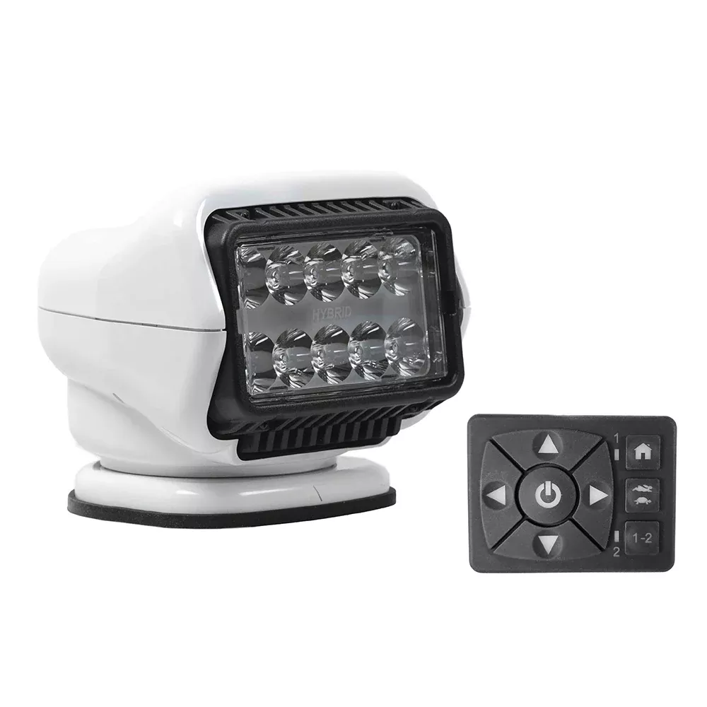 Golight Stryker ST Series LED Hybrid Light - Permanent Mount - Wired Dash Remote - 12V - Black
