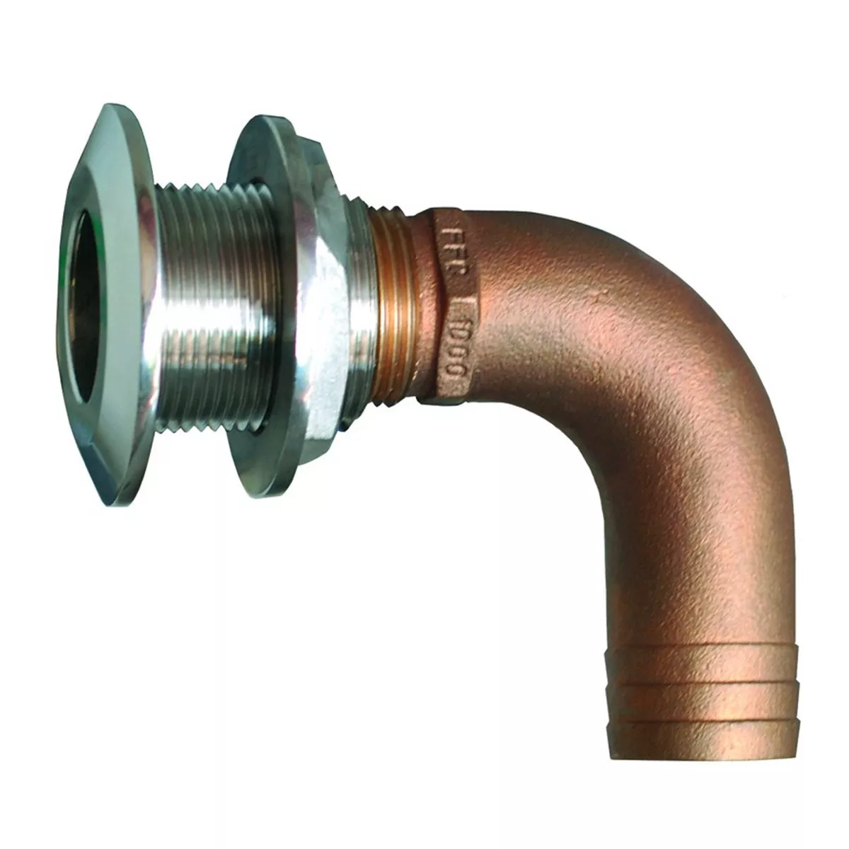GROCO 1" 90 Degree Hose Thru-Hull Fitting[HTHC-1000-S]