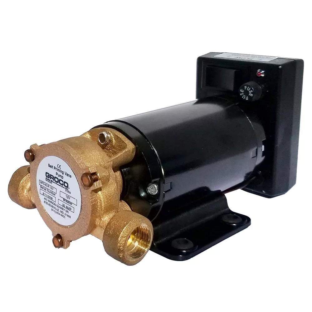 GROCO Heavy Duty Positive Displacement Reversing Vane Pump - 12V