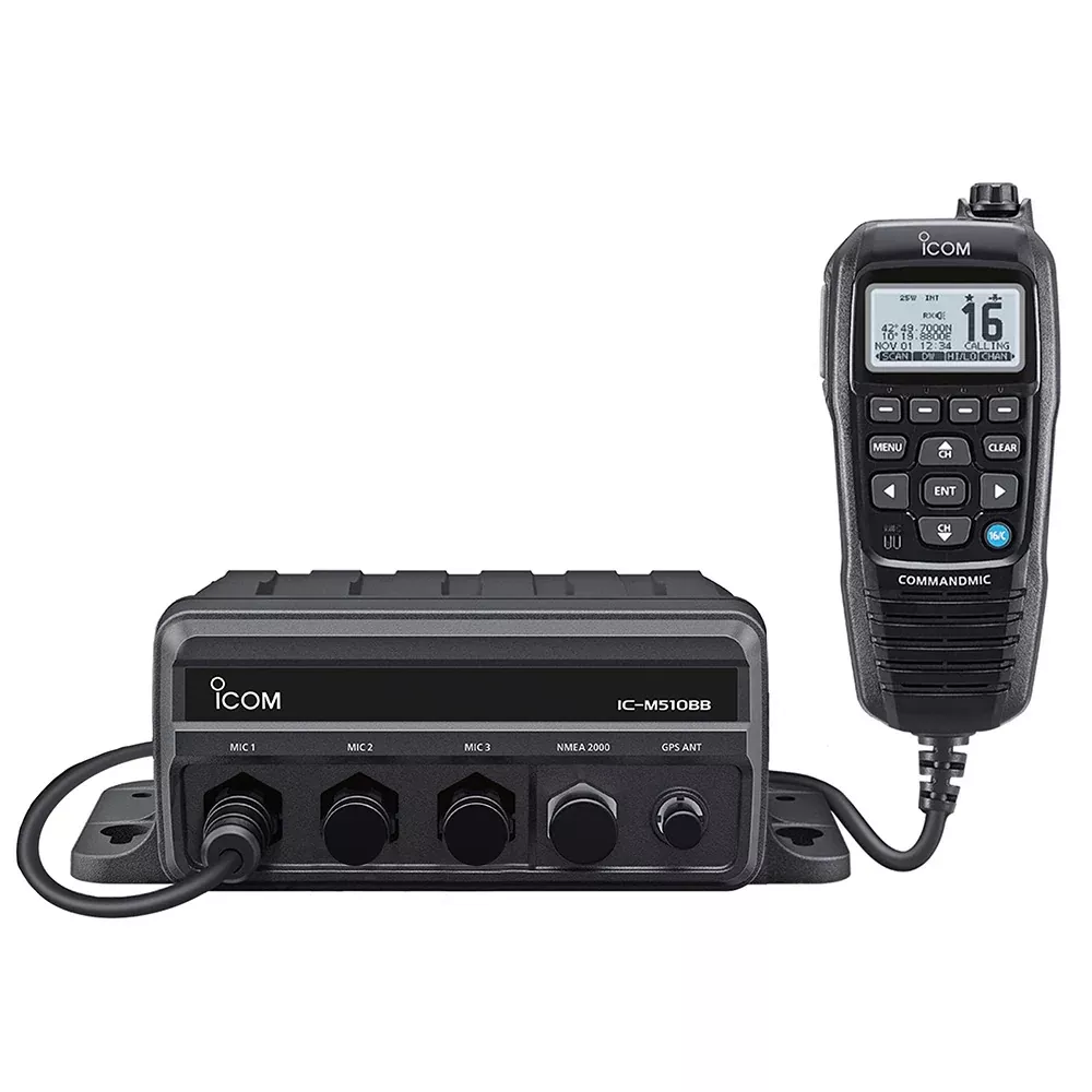 Icom IC-M510BB 21 Black Box VHF w/Black Command Mic3 Command Mic Ports [M510BB 21 USA]