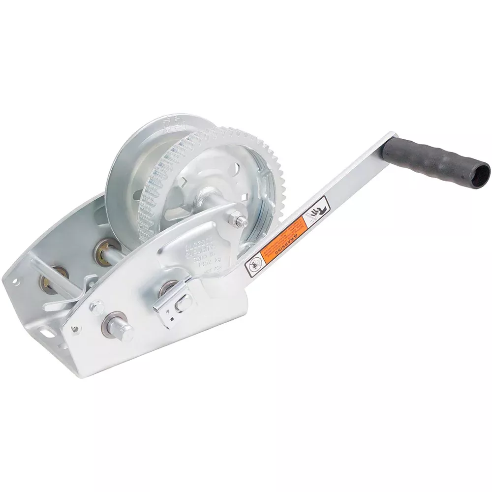 Load Rite Two-Speed Trailer Winch - 3200lbs - 25' Strap - 8" Handle