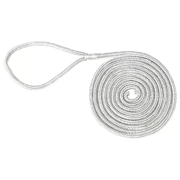 Marpac Premier Double Braided Nylon Dock Line - 1/2 Inch x 20 Feet - White