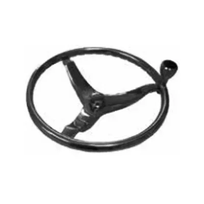 Marpac Stainless Steel Steering Wheel Kit With Control Knob Kit For Dometic Hydraulic Steering - 13-1/2 Inch Diameter - Black Powder Coat