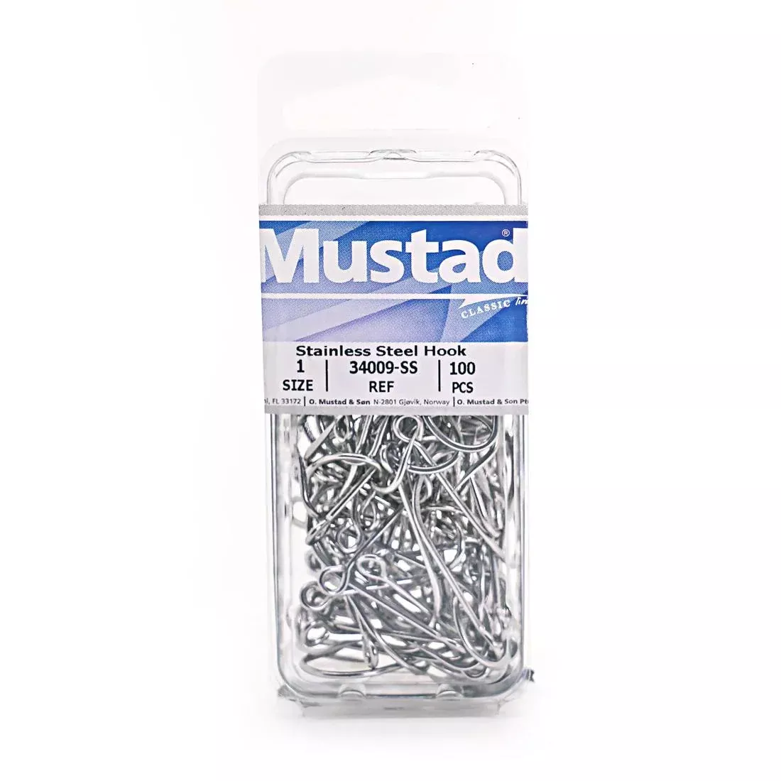 Mustad O'Shaughnessy Hook - Stainless Steel