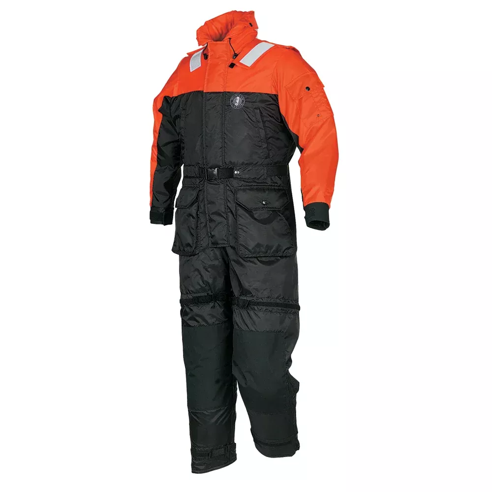 Mustang Deluxe Anti-Exposure CoverallWork Suit - Orange/Black - Medium
