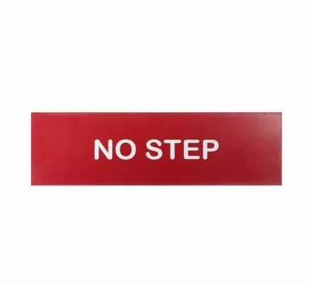 "No Step" Safety Sign - White on Red
