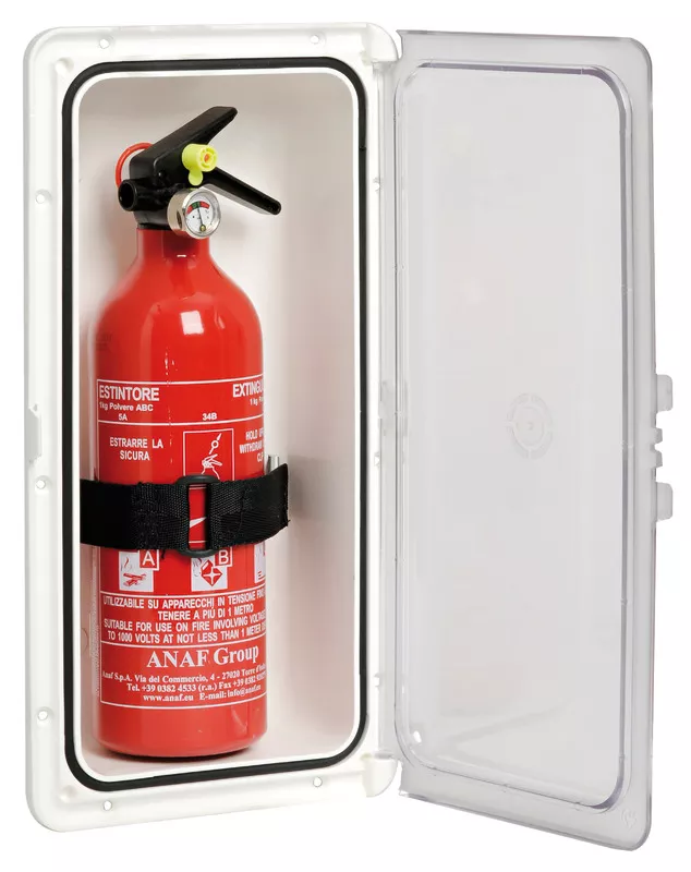 Osculati 31.429.00 - Fire Extinguisher Compartment with Door White Polypropylene 183 x 364 mm