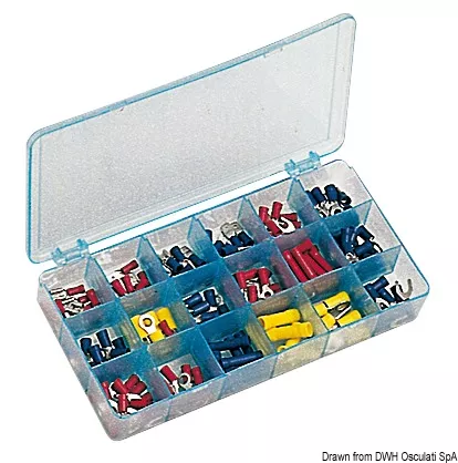 Osculati Faston and Electrical Terminal Assortment Kit, 175 Pieces - 14.303.18