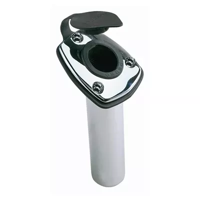 Perko Fig, (1205 DP0 CHR) 1205 Angled Flush Mount Rod Holder