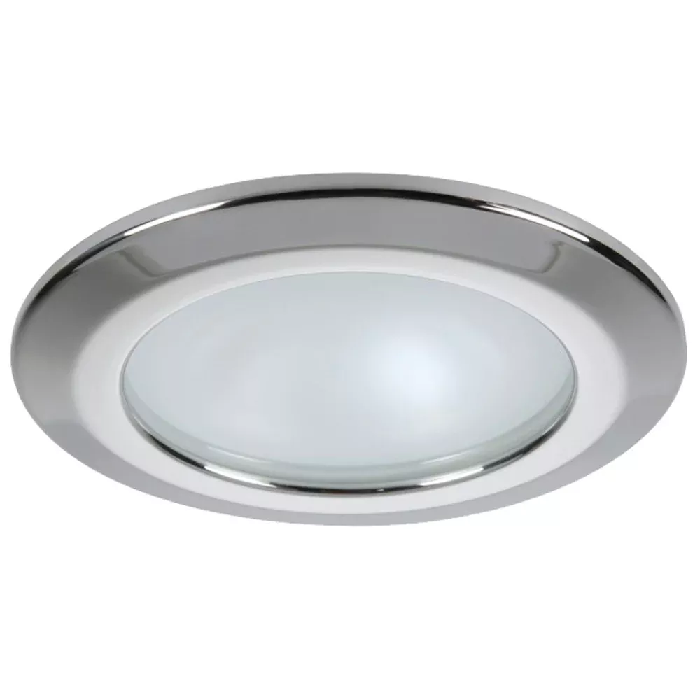 Quick Kor XP Downlight LED - 4W, IP66, Spring Mounted - Round Stainless Bezel, Round Warm White Light [FASP3252X02CD00]