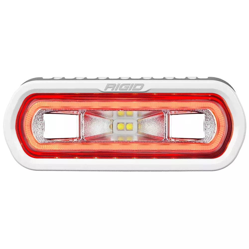 RIGID Industries SR-L Series Marine Spreader Light - White Surface Mount - White Light w/Blue Halo [51101]