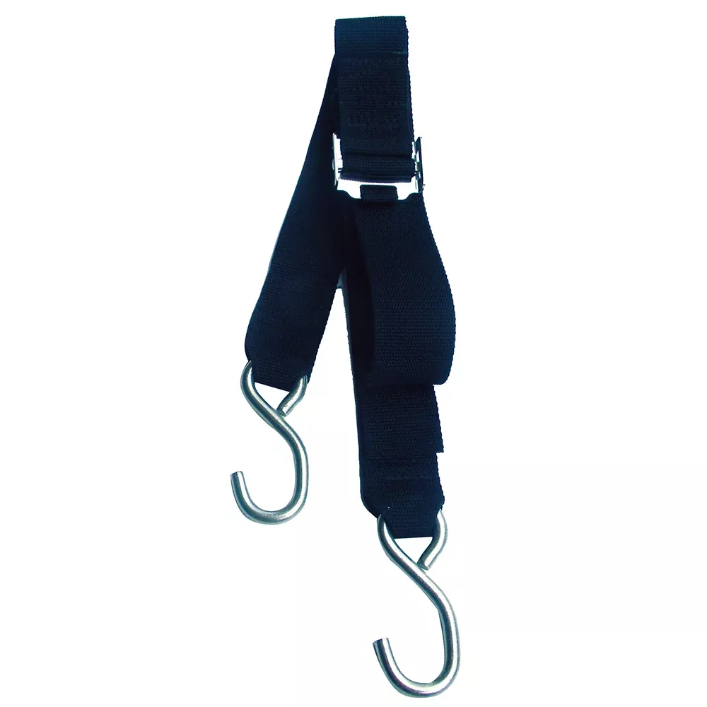 Rod Saver Stainless Steel Roller Buckle Gunwale Tie-Down - 2" x 16