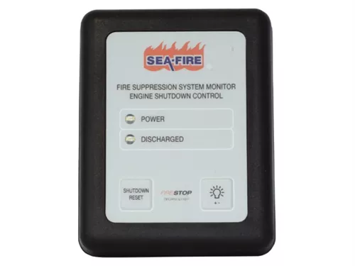 SeaFire 131-410 - Fire Extinguishing System Monitor + Engine Stop, Rectangular