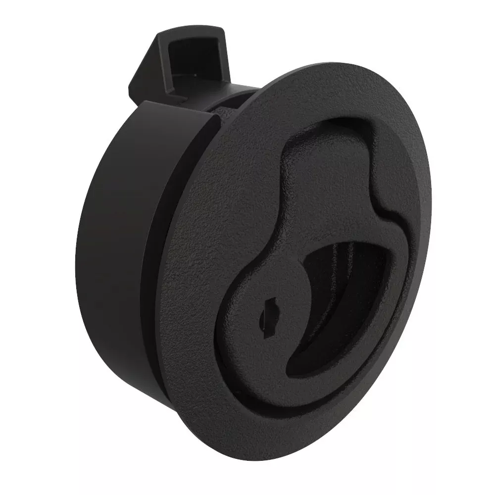 Southco Push-to-Close Latch, Medium Size, Key Locking, 2 - 7mm Grip, Plastic, Natural - Black [M1-41]