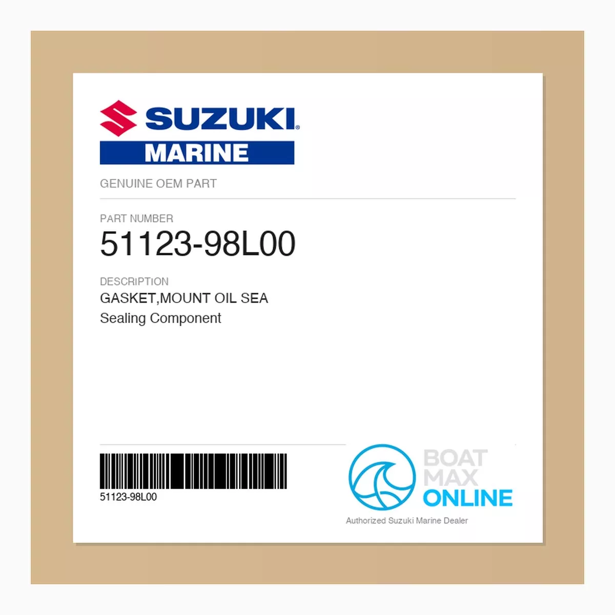 Suzuki OEM Mount Oil Seal Cover Gasket 51123-98L00 | Sealing Component