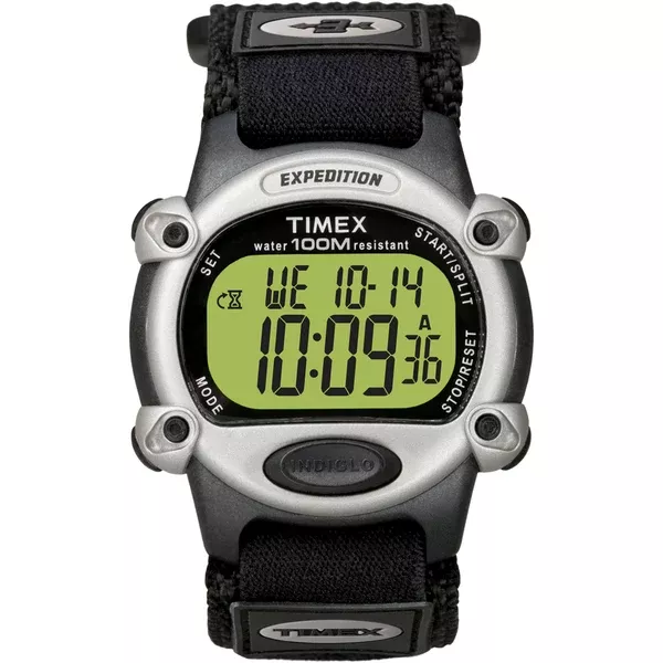 Timex Expedition Mens Chrono Alarm Timer Silver/Black [T48061]
