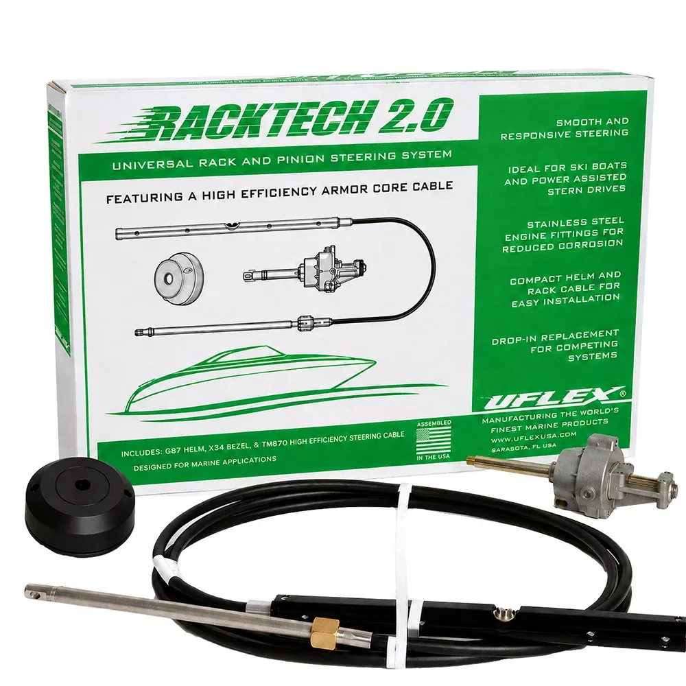 Uflex Racktech - 2.0 High Efficiency RackPinion System Kit - 13' Cable