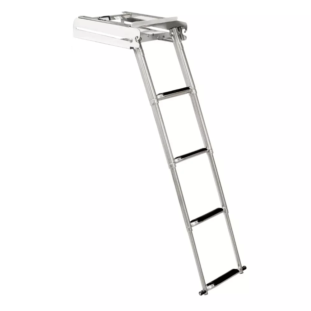 Whitecap 304 Stainless Steel 4-Step Sliding Under Platform Ladder